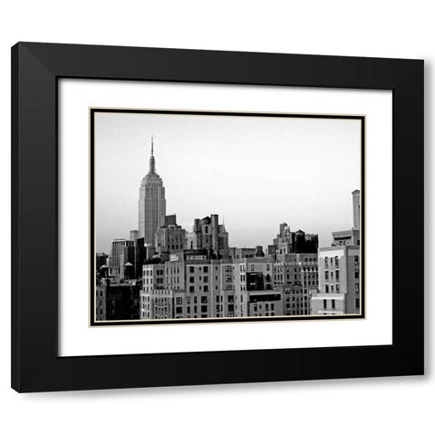 NYC Skyline VI Black Modern Wood Framed Art Print with Double Matting by Pica, Jeff