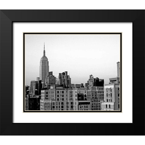 NYC Skyline VI Black Modern Wood Framed Art Print with Double Matting by Pica, Jeff