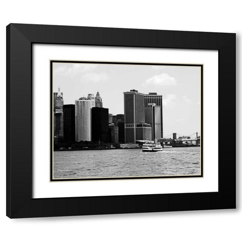 NYC Skyline VII Black Modern Wood Framed Art Print with Double Matting by Pica, Jeff