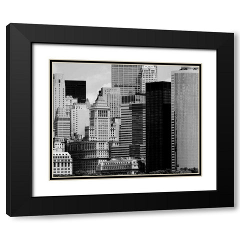 NYC Skyline VIII Black Modern Wood Framed Art Print with Double Matting by Pica, Jeff