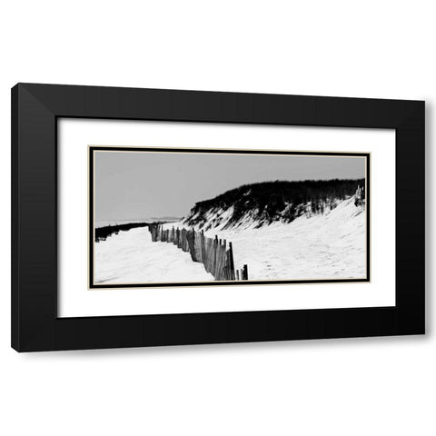 Shore Panorama I Black Modern Wood Framed Art Print with Double Matting by Pica, Jeff