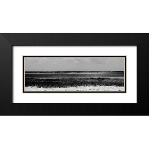 Shore Panorama IV Black Modern Wood Framed Art Print with Double Matting by Pica, Jeff