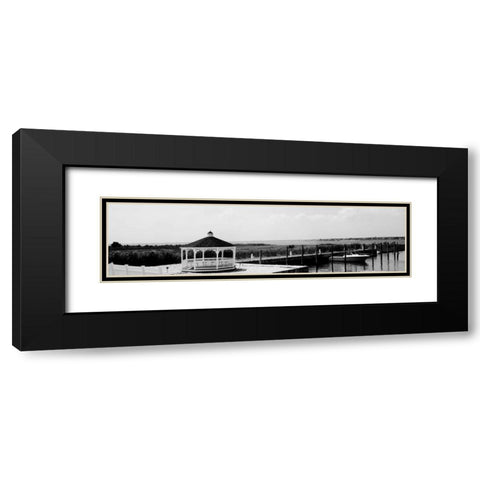Shore Panorama V Black Modern Wood Framed Art Print with Double Matting by Pica, Jeff