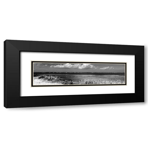 Shore Panorama VII Black Modern Wood Framed Art Print with Double Matting by Pica, Jeff