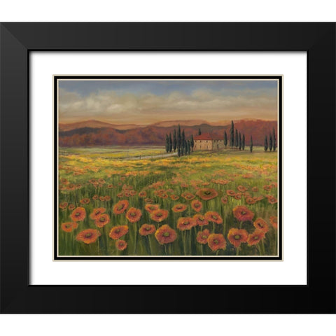 Poppy Path to Home I Black Modern Wood Framed Art Print with Double Matting by Joy, Julie