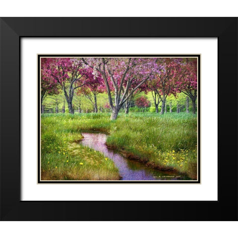 Summer Spring Black Modern Wood Framed Art Print with Double Matting by Vest, Chris