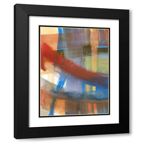 Rainbow Reorganized I Black Modern Wood Framed Art Print with Double Matting by Fuchs, Jodi