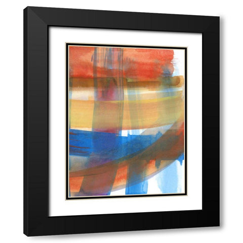 Rainbow Reorganized II Black Modern Wood Framed Art Print with Double Matting by Fuchs, Jodi