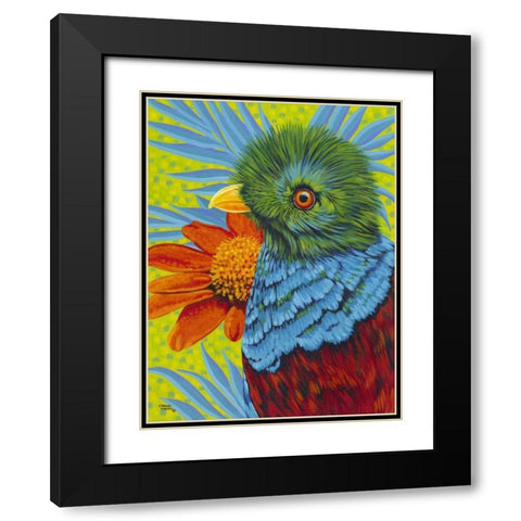 Bird in the Tropics II Black Modern Wood Framed Art Print with Double Matting by Vitaletti, Carolee