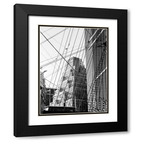 South Street Seaport I Black Modern Wood Framed Art Print with Double Matting by Pica, Jeff