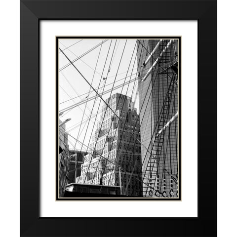 South Street Seaport I Black Modern Wood Framed Art Print with Double Matting by Pica, Jeff