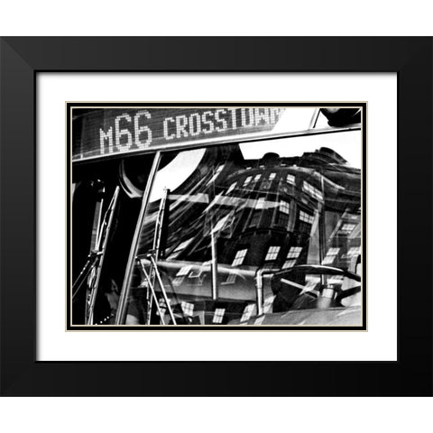 The City Speaks I Black Modern Wood Framed Art Print with Double Matting by Pica, Jeff