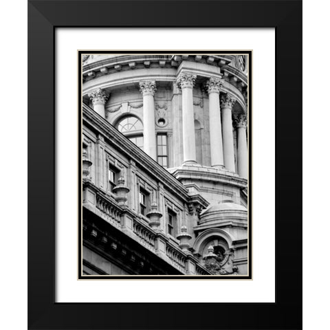 NYC Architecture V Black Modern Wood Framed Art Print with Double Matting by Pica, Jeff