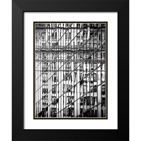 Reflections of NYC II Black Modern Wood Framed Art Print with Double Matting by Pica, Jeff