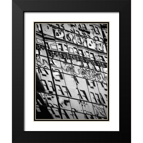 Reflections of NYC III Black Modern Wood Framed Art Print with Double Matting by Pica, Jeff
