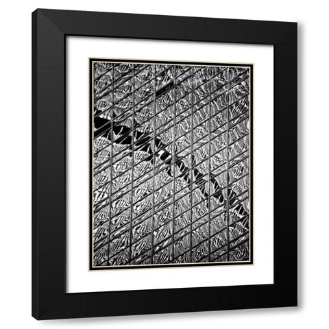 Reflections of NYC V Black Modern Wood Framed Art Print with Double Matting by Pica, Jeff