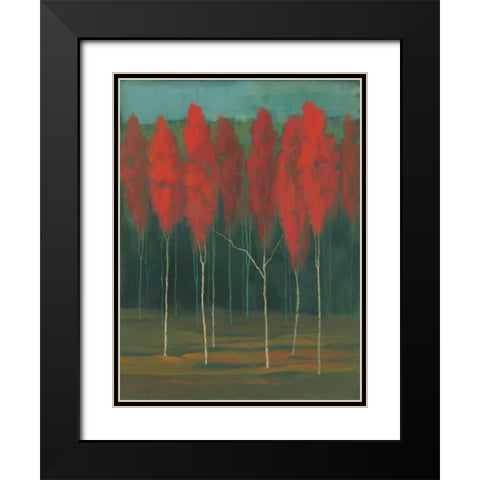 Autumn Splendor Black Modern Wood Framed Art Print with Double Matting by Joy, Julie