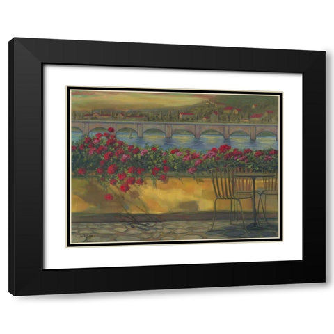 Whispering Reds I Black Modern Wood Framed Art Print with Double Matting by Joy, Julie