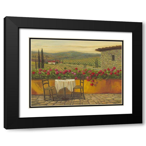 Whispering Reds II Black Modern Wood Framed Art Print with Double Matting by Joy, Julie