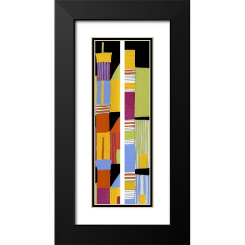 2-Up Village II Black Modern Wood Framed Art Print with Double Matting by Velasquez, Deborah