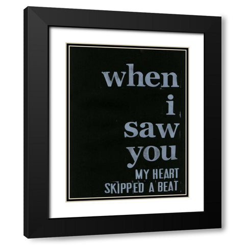 When I Saw You... III Black Modern Wood Framed Art Print with Double Matting by Velasquez, Deborah
