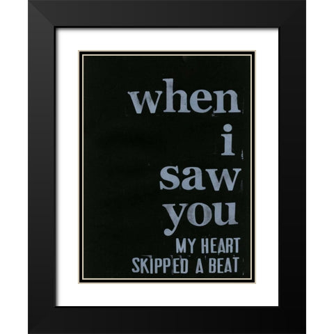 When I Saw You... III Black Modern Wood Framed Art Print with Double Matting by Velasquez, Deborah