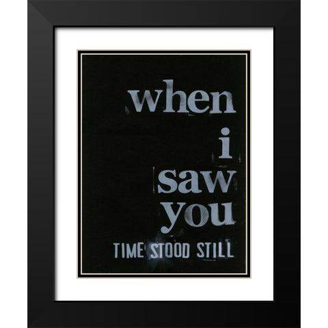 When I Saw You... IV Black Modern Wood Framed Art Print with Double Matting by Velasquez, Deborah