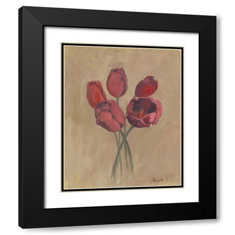 Blooms and Stems I Black Modern Wood Framed Art Print with Double Matting by Cohen, Marietta