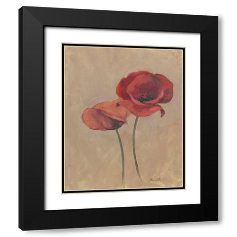 Blooms and Stems II Black Modern Wood Framed Art Print with Double Matting by Cohen, Marietta