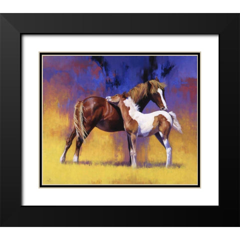 Painted Black Modern Wood Framed Art Print with Double Matting by Chapman, Julie T.