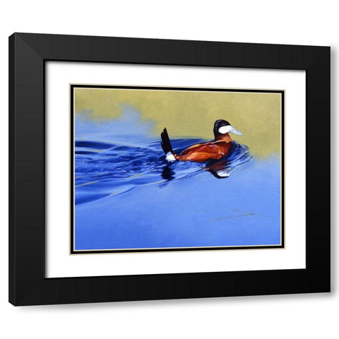 Ruddy and Blue Black Modern Wood Framed Art Print with Double Matting by Chapman, Julie T.
