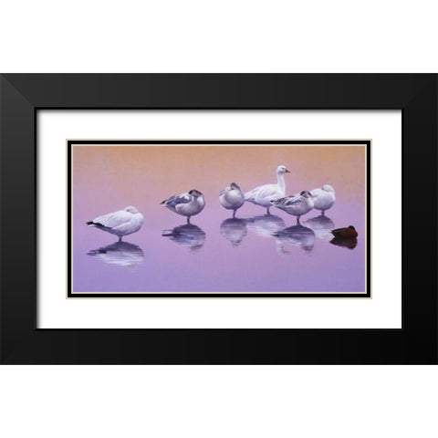 Odd Man Out Black Modern Wood Framed Art Print with Double Matting by Chapman, Julie T.