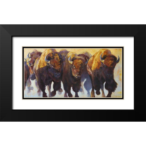 Wall of Thunder Black Modern Wood Framed Art Print with Double Matting by Chapman, Julie T.