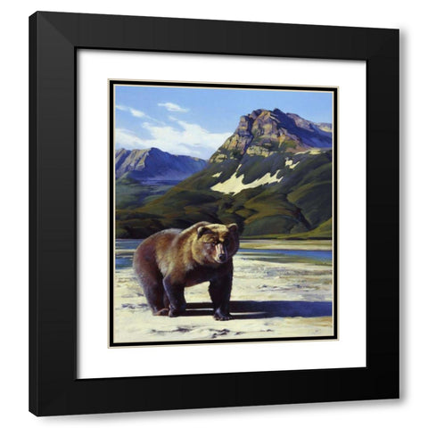 Presence Black Modern Wood Framed Art Print with Double Matting by Chapman, Julie T.