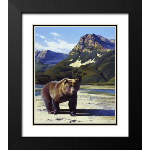 Presence Black Modern Wood Framed Art Print with Double Matting by Chapman, Julie T.