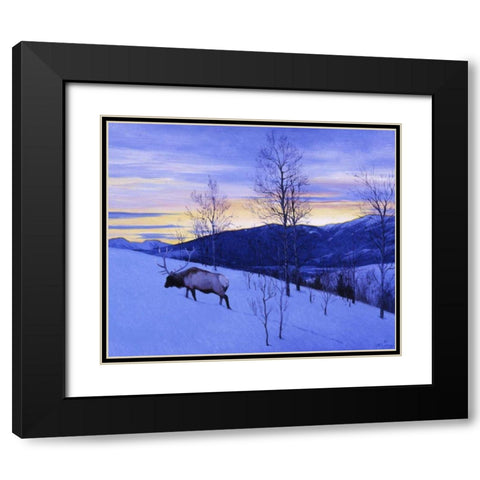 Thanksgiving Black Modern Wood Framed Art Print with Double Matting by Chapman, Julie T.