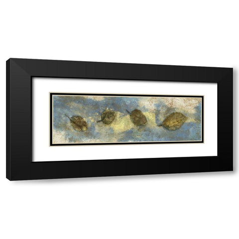 Leaf Banner I Black Modern Wood Framed Art Print with Double Matting by Ray, Elena