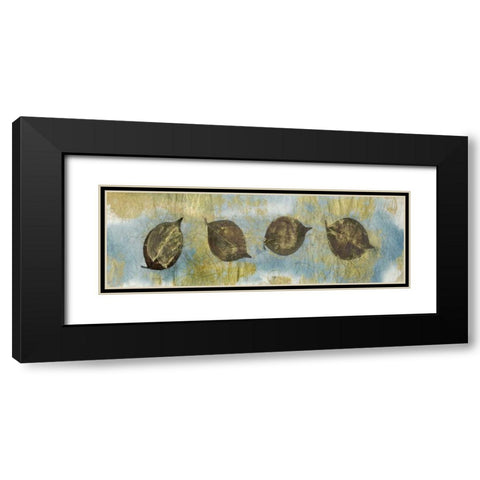 Leaf Banner II Black Modern Wood Framed Art Print with Double Matting by Ray, Elena