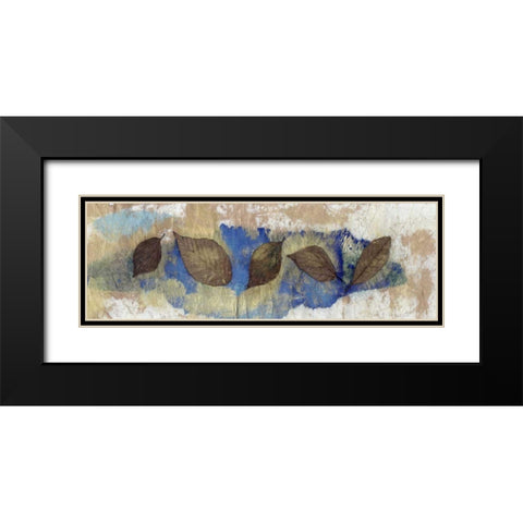 Leaf Banner III Black Modern Wood Framed Art Print with Double Matting by Ray, Elena