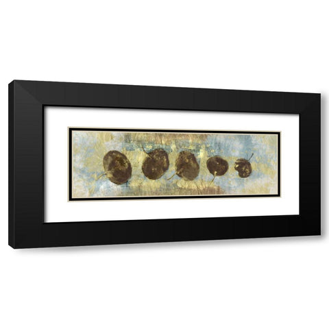 Leaf Banner IV Black Modern Wood Framed Art Print with Double Matting by Ray, Elena