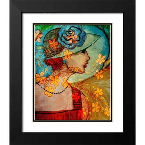 Bella II Black Modern Wood Framed Art Print with Double Matting by Harrington, Danielle