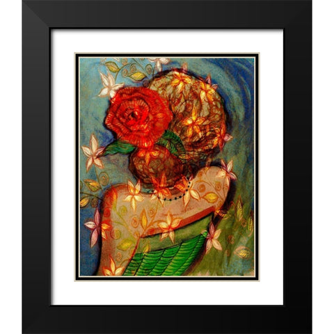 Bella III Black Modern Wood Framed Art Print with Double Matting by Harrington, Danielle
