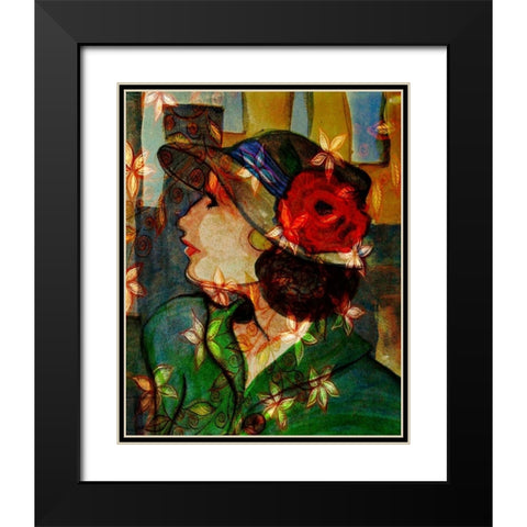 Bella IV Black Modern Wood Framed Art Print with Double Matting by Harrington, Danielle