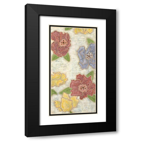 Confetti Poppies III Black Modern Wood Framed Art Print with Double Matting by Deans, Karen