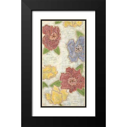 Confetti Poppies III Black Modern Wood Framed Art Print with Double Matting by Deans, Karen