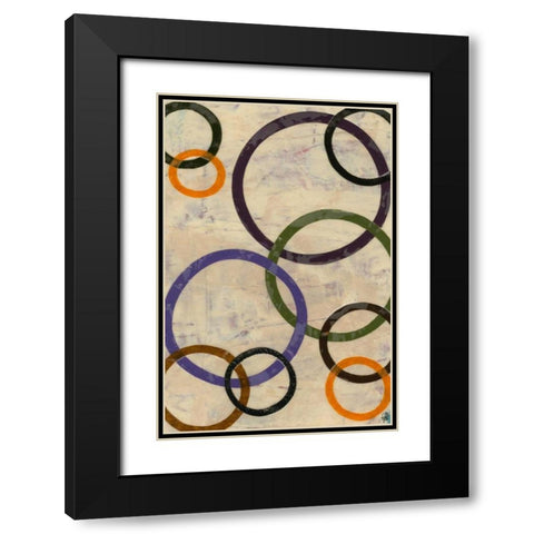 Round-n-Round I Black Modern Wood Framed Art Print with Double Matting by Avondet, Natalie