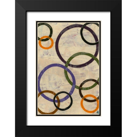 Round-n-Round I Black Modern Wood Framed Art Print with Double Matting by Avondet, Natalie