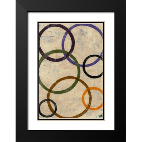 Round-n-Round II Black Modern Wood Framed Art Print with Double Matting by Avondet, Natalie