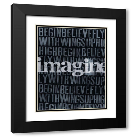 Dream Imagine II Black Modern Wood Framed Art Print with Double Matting by Velasquez, Deborah