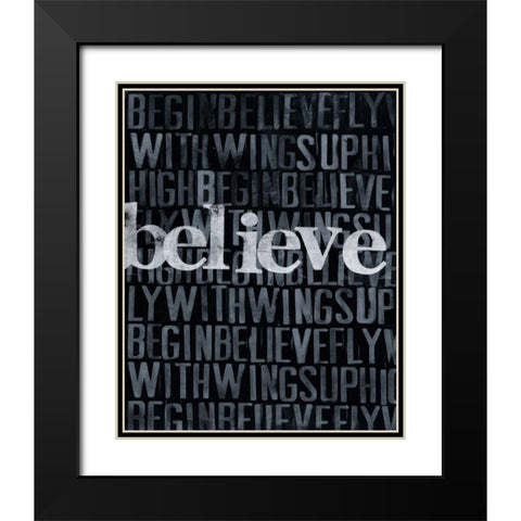 Dream Imagine... III Black Modern Wood Framed Art Print with Double Matting by Velasquez, Deborah